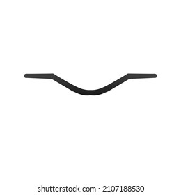 Motorbike or motorcycle handlebars front on with headlight in vector