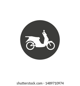 Motorbike, motorcycle icon. Vector illustration, flat design.