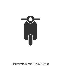 Motorbike, motorcycle icon. Vector illustration, flat design.