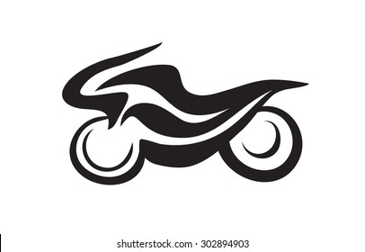 motorbike motorcycle symbols in black silhouette