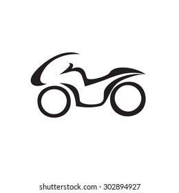 Motorbike Motorcycle Symbols Black Silhouette Stock Vector (Royalty ...