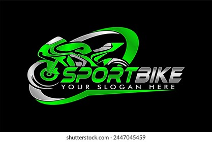 motorbike motosport club team logo emblem design 