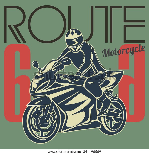 Motorbike poster route\
66