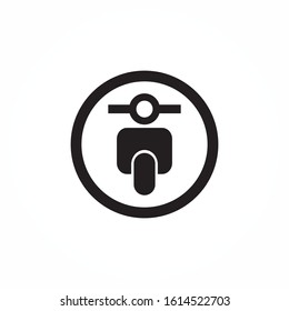 motorbike is prohibited,vector icon image