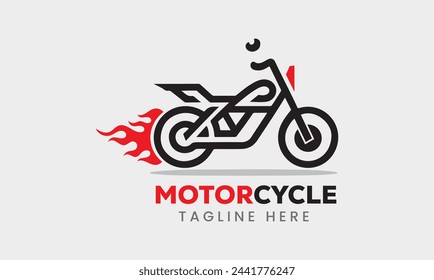 Motorbike race icon race motorcycle vector logo design sport biker minimalist modern template