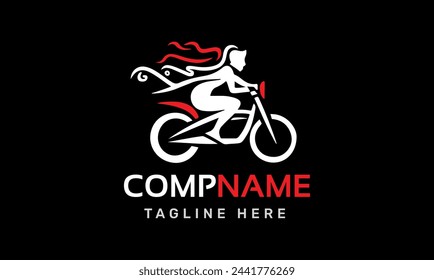 Motorbike race icon race motorcycle vector logo design sport biker minimalist modern template