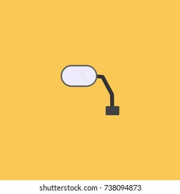 motorbike rear view mirror vector in yellow background isolated