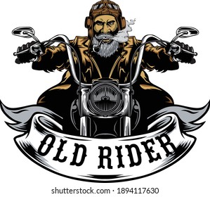 motorbike rider illustration for t-shirt design