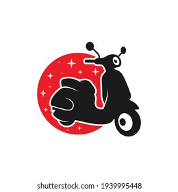 motorbike scooter transportation logo design