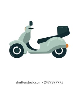 Motorbike scooter vector flat design. Vehicles icons.	