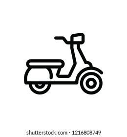 Motorbike, scooter vector icon