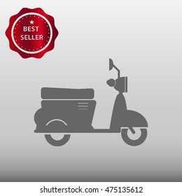 Motorbike Scooter Vector Icon Illustration