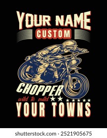 motorbike with scroll Piston.this vector for t shirt and other uses.