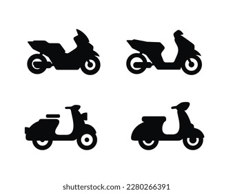 Icono de juego de moto aislado en fondo blanco