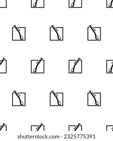Motorbike Side Stand Icon Seamless Pattern, Bike Scooter Part, Easy Convenient Parking Tool Vector Art Illustration