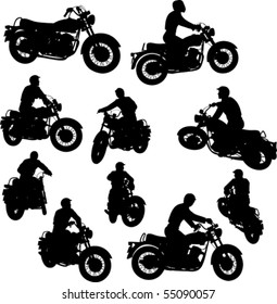 Motorbike Silhouettes