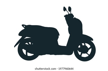 Motorbike sillhouette riding vector illustration