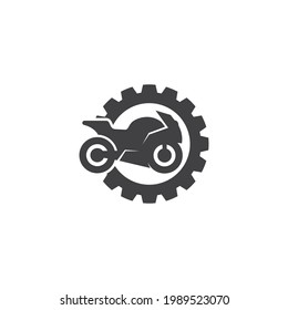 Motorbike sport logo design vector