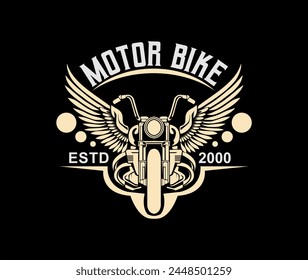 motorbike sport motorcycle Club logo emblem badges template silhouette  illustration
Design Vector Isolated on black background