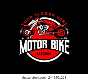 motorbike sport motorcycle Club logo emblem badges template silhouette  illustration
Design Vector Isolated on black background