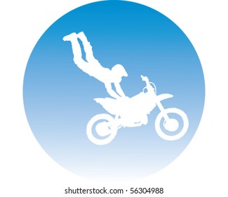 Motorbike stunt moon