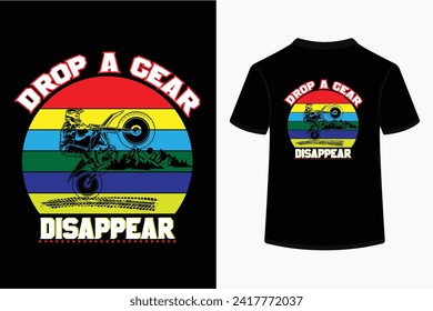 motorbike typography creative vector art