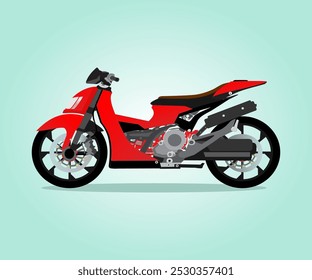 motorbike with a variety of simple, modern, elegant designs