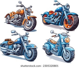 diseño de vectores de moto, ilustración de moto