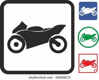 Motorbike vector icon