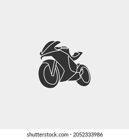 Motorbike vector icon illustration sign