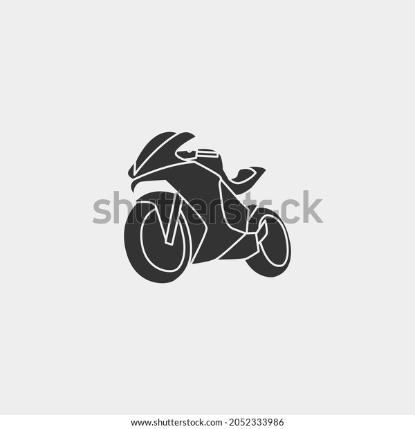 Motorbike vector icon\
illustration sign