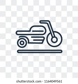 Motorbike vector icon isolated on transparent background, Motorbike logo concept