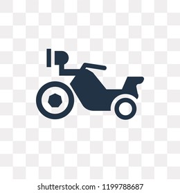 Motorbike vector icon isolated on transparent background, Motorbike transparency concept can be used web and mobile