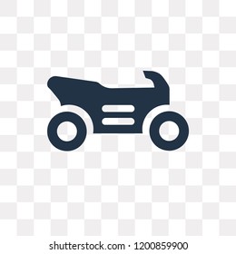 Motorbike vector icon isolated on transparent background, Motorbike transparency concept can be used web and mobile