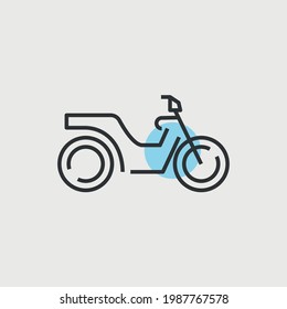 motorbike vector icon riding transportation