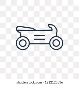 Motorbike vector outline icon isolated on transparent background, high quality linear Motorbike transparency concept can be used web and mobile