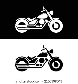 Motorbike vector side view black and white color
