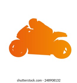 Motorbike vector silhouette