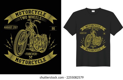 Motorbike vector t-shirt design with helmet, motorbike and piston.Biker vintage tee for old boys dark and light backgrounds.Motorcycle illustration black, light t-shirt design.Motocross graphic set.