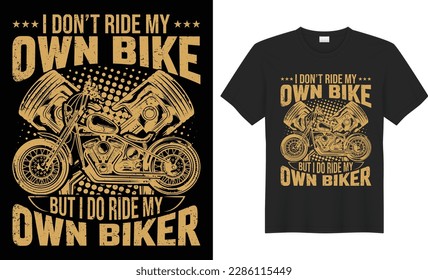 Motorbike vector t-shirt design with helmet, motorbike and piston.Biker vintage tee for old boys dark and light backgrounds.Motorcycle illustration black, light t-shirt design.Motocross graphic set.