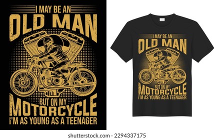 Motorbike vector t-shirt design with helmet, motorbike and piston.Biker vintage tee for old boys dark and light backgrounds.Motorcycle illustration black, light t-shirt design.Motocross graphic set.