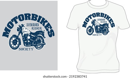 Motorbikes Rider Society 1986 Vector Art T- Shirt Design