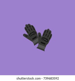 motorbiking gloves vector in purple background