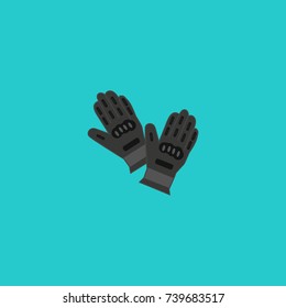 motorbiking gloves vector in turquoise background