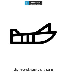 motorboat icon or logo isolated sign symbol vector illustration - high quality black style vector icons
