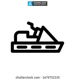motorboat icon or logo isolated sign symbol vector illustration - high quality black style vector icons
