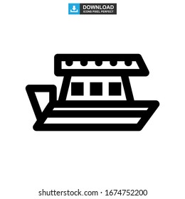 motorboat icon or logo isolated sign symbol vector illustration - high quality black style vector icons
