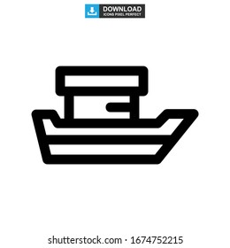 motorboat icon or logo isolated sign symbol vector illustration - high quality black style vector icons
