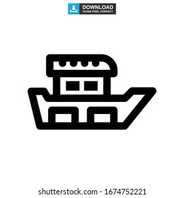 motorboat icon or logo isolated sign symbol vector illustration - high quality black style vector icons
