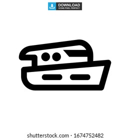 motorboat icon or logo isolated sign symbol vector illustration - high quality black style vector icons
